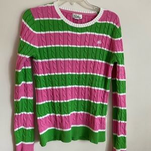 Lilly Pulitzer white label cable knit sweater